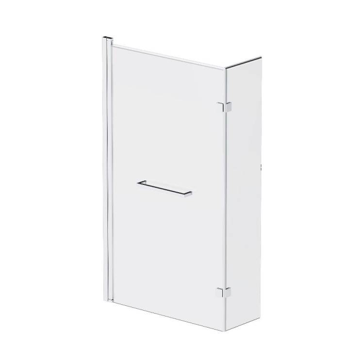 Шторка на ванну Damixa Skyline DX35WBS-D7W1-150MT профиль хром, стекло прозрачное, 80x150