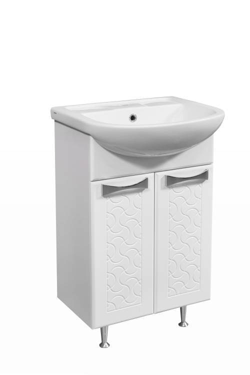 Тумба с раковиной Stella Polar Ванда 50 SP-00000200 белый, раковина Ладога 50