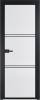 Межкомнатная дверь Profil Doors 3 AX цвет профиля Черный, стекло безопасное 6 мм мору белый 800x2000