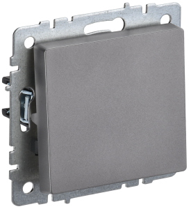 Выключатель 1-клавишный проходной IEK Brite BR-V12-0-10-K46 сталь