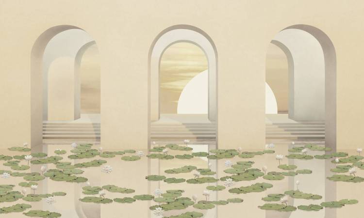 Фреска Ortograf Гармония 34815 Arches over the water Флок FLK