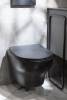 Унитаз подвесной Boheme Fiore 978-SET-B с крышкой-сиденьем, черный матовый фото 4