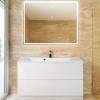 Тумба с раковиной Belbagno Marino MARINO-1200-2C-PIA-BL-P 120x45x80.5 Bianco Lucido напольная с двумя выкатными ящиками фото 2