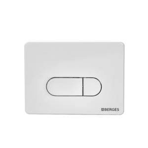 Кнопка смыва Berges Novum D4 040034 белая soft touch