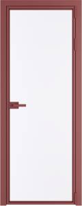 Межкомнатная дверь Profil Doors 1 AX цвет профиля Красный антрацит, стекло безопасное 6 мм монохром белый просветленный 700x2000