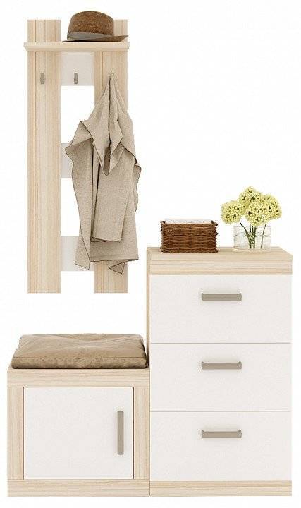 Стенка для прихожей Merdes Toivo ТОЙ-ПР 4 КБЕ Карамель/Белый