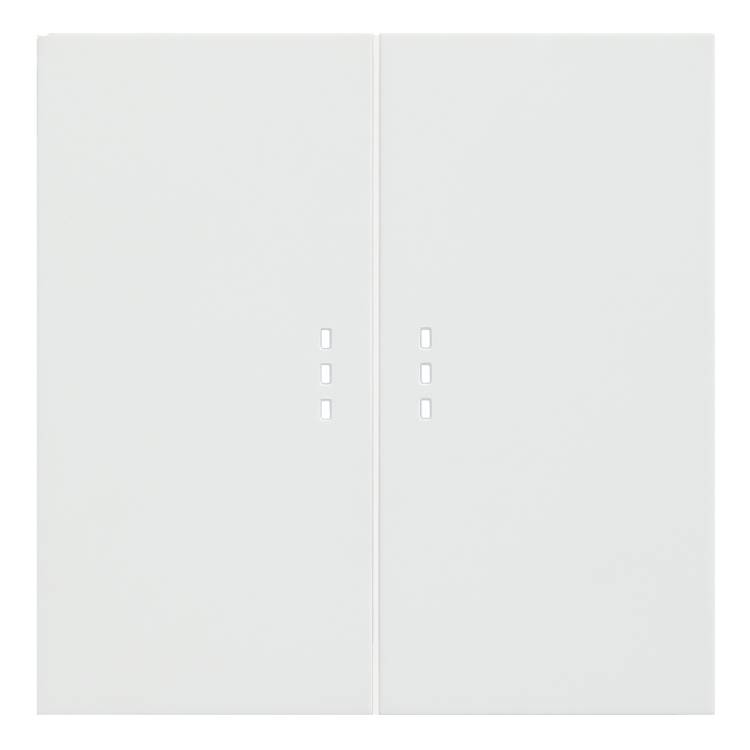 Клавиши для двухклавишного перекрестного выключателя с подсветкой Rikett 35615 MW белый сатин