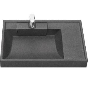 Раковина Aquaton Рейн 1A72113KRW210 левая, 80 см, графит