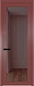 Межкомнатная дверь Profil Doors 1 AGP цвет профиля Красный антрацит, стекло безопасное 6 мм золотистая бронза 600x2000