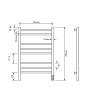 Полотенцесушитель электрический Comfysan Noumi 013837 EC-8 80/50 черный матовый фото 3