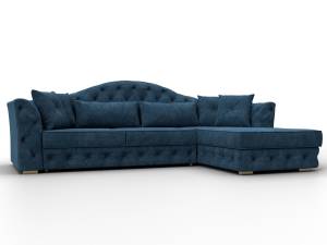 Диван угловой Лига Диванов Артис 128027 Синий