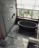 Душевая перегородка MaybahGlass MGD-700-5у 79x195, стекло сатин 8 мм, профиль хром матовый фото 2