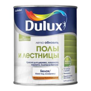 Краска-грунт для пола Dulux Легко Обновить Полы и Лестницы полуглянцевая база BW 0.75 л