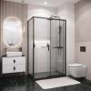 Душевой уголок Grossman Style 120.K33.05.1010.21.00 профиль черный матовый, стекло прозрачное, 100x100x195 фото 4
