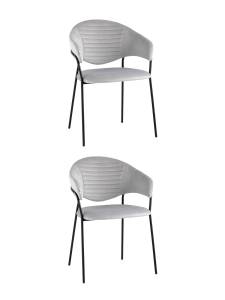 Набор из 2 стульев Stool Group Алексис AV 445-Cs-08 X2 серый, велюр