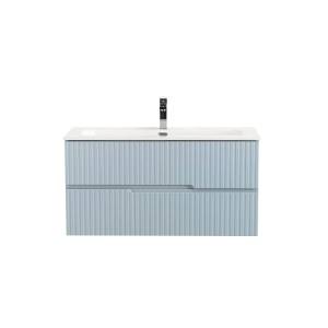 Тумба с раковиной Cezares Duet-N 100 голубой жемчужный, раковина CZR-8073-100