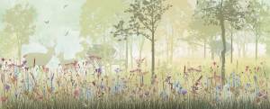 Бесшовные Eco обои Ortograf Flora 31269 Lime forest Ворс ОЕ