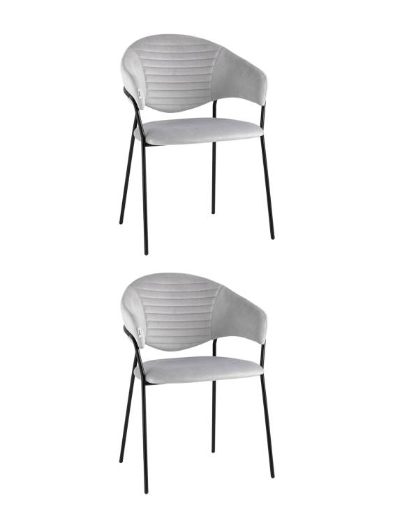 Набор из 2 стульев Stool Group Алексис AV 445-Cs-08 X2 серый, велюр