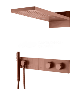 Душевая система Boheme Zodiac 133-BRB термостат, с внутренней частью, brushed bronze