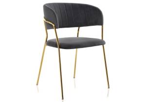 Стул Woodville Kamelia 11777 grey / gold