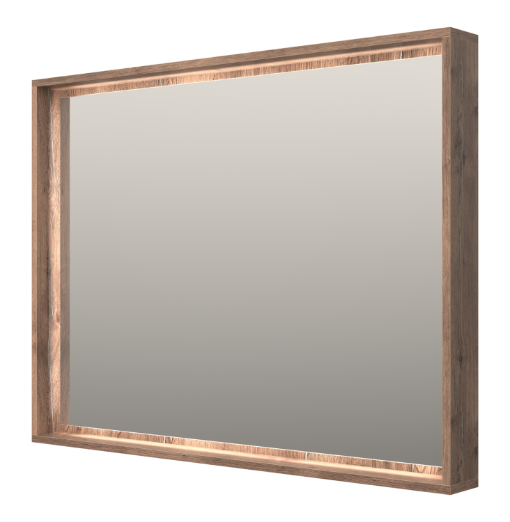 Зеркало Brevita Даллас DAL-02105-074 с подсветкой, Дуб Галифакс олово, 105 см