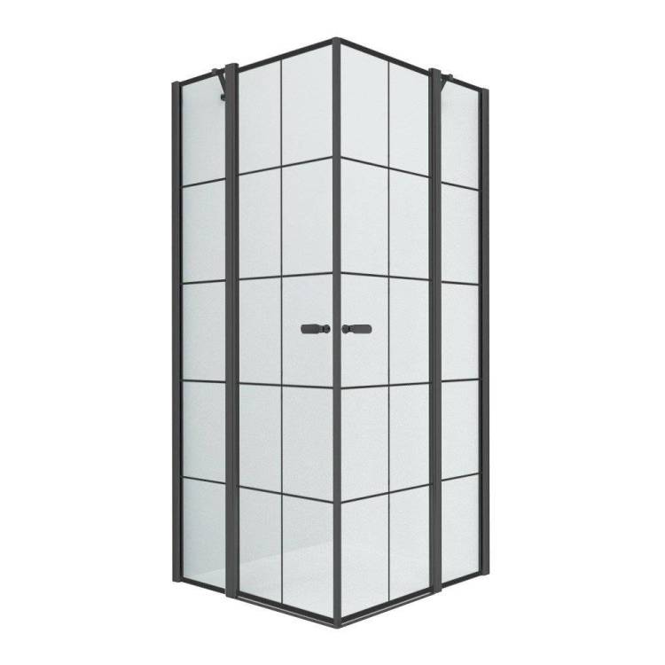 Душевое ограждение NEW TRENDY NEW SOLEO BLACK 90x90x195 K-0580 (черный)