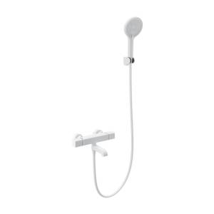 Смеситель для ванны Wonzon & Woghand WW-B2016-A1-MW термостатический, с душевым гарнитуром, белый матовый