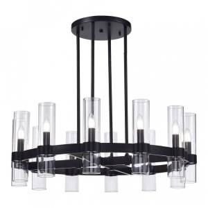 Люстра подвесная ST Luce Isla SL1237.403.12 Черный/Прозрачный E14 12*15W