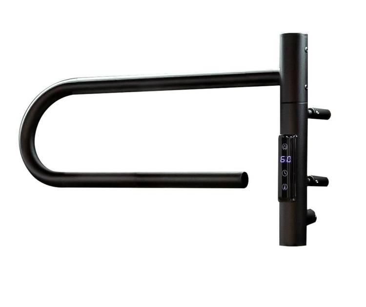 Полотенцесушитель электрический Vincea VTD-1P1BE 39x25, черный, с таймером
