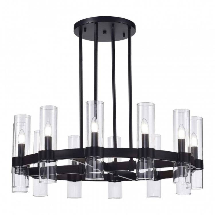 Люстра подвесная ST Luce Isla SL1237.403.12 Черный/Прозрачный E14 12*15W