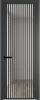 Межкомнатная дверь Profil Doors 3 AGP цвет профиля Серая ночь, стекло безопасное 6 мм ромб белый 600x2000