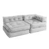 Модуль мягкий Tetchair Miracle 25336 VT shape silver велюр, букле, угловой фото 13