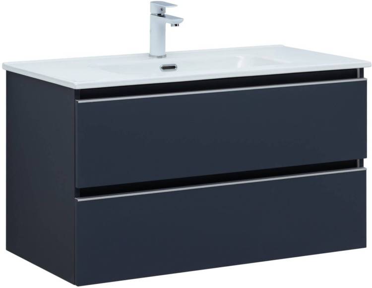 Тумба с раковиной Aquanet Vega 90 маренго