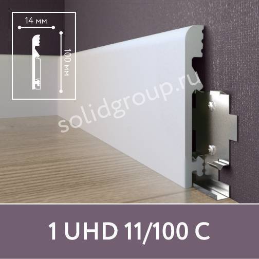 Плинтус под покраску Solid UHD11/100С 2000х100х14