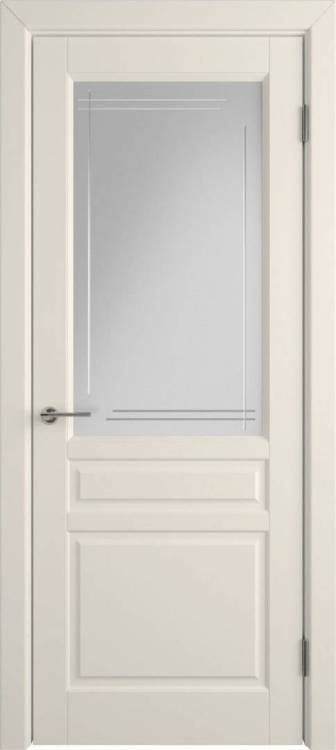 Межкомнатная дверь Владимирская Фабрика Дверей Stockholm Ivory стекло Crystal Cloud L 800x2000