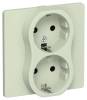 Розетка 2-местная с заземлением IEK Flite FI-R21C-16-K92 панг