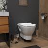 Унитаз подвесной Teymi Ritta T40809 безободковый, с сиденьем микролифт, белый фото 4