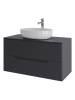 Тумба с раковиной Orange Line Li-100TugMDF+B05-520W графит матовый, 100 см