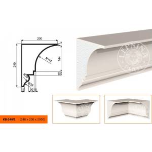 Карниз LepninaPlast КВ-240/3 200x20x24