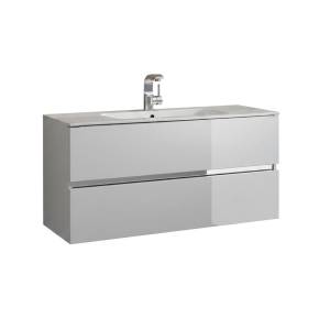 Тумба с раковиной Sanvit Кубэ-2 100 белый глянец