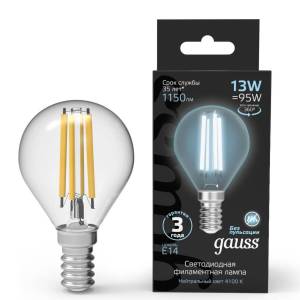 Лампа светодиодная филаментная Gauss Filament 105801213