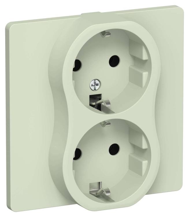 Розетка 2-местная с заземлением IEK Flite FI-R21C-16-K92 панг