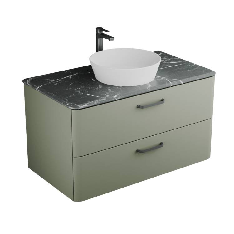 Тумба с раковиной Veneciana Tibr 100 510019 олива матовый