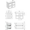 Тумба под раковину La Fenice Cubo Twin FNC-01-CUB-BG-90-2 Синий фото 4