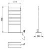Полотенцесушитель электрический Wonzon & Woghand WW-A406-BR напольный, брашированный никель фото 6