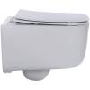 Унитаз подвесной beWash Minimal BKWHR003480 безободковый, с сиденьем микролифт, белый глянец фото 3