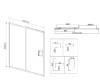 Душевая дверь в нишу Vincea City VDS-5CT140CLB 1400x1950, профиль черный, стекло прозрачное фото 6