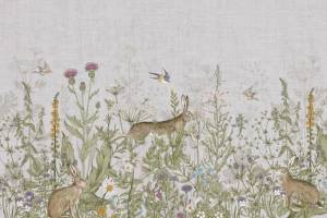 3D Фотообои Artegrafico «Степные зайцы» PD-019 песок