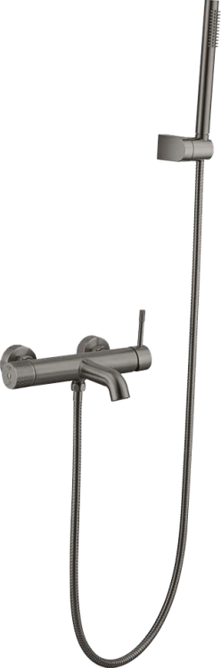 Смеситель для ванны с душем Boheme Uno 463-GM gun metall