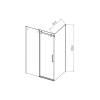 Душевой уголок Vincea Como-N VSR-4CN9014CLB 1400x900, профиль черный, стекло прозрачное фото 6